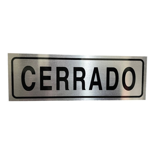 Señaletica Cerrado Rígida (18cm X 6cm)