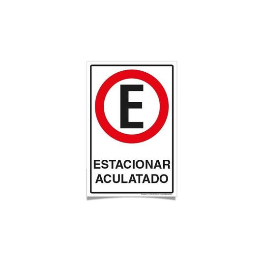 Señaletica Estacionar Aculatado 30x20cm Trovicel