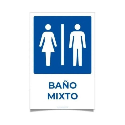 Señalética Baño Mixto 30x20cm