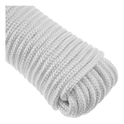 Cuerda De Poliéster 6mm X 15m Blanco Pack X5