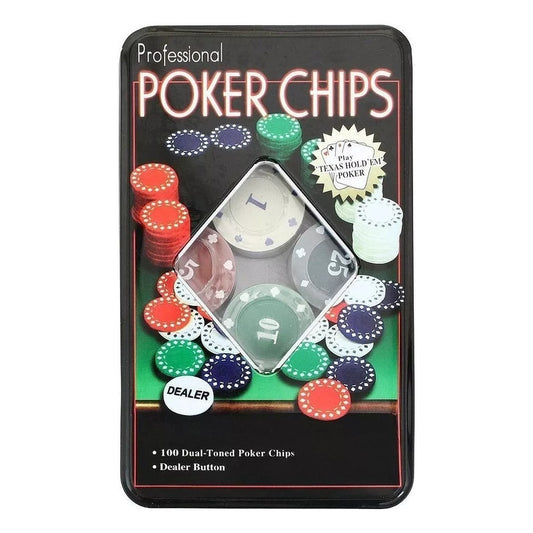 Fichas Para Juego De Poker Chips Caja De Metal Profesional