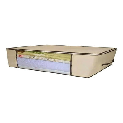 Caja Organizadora Guarda Mantas Ropa Con Cierre 105x45x15 Cm