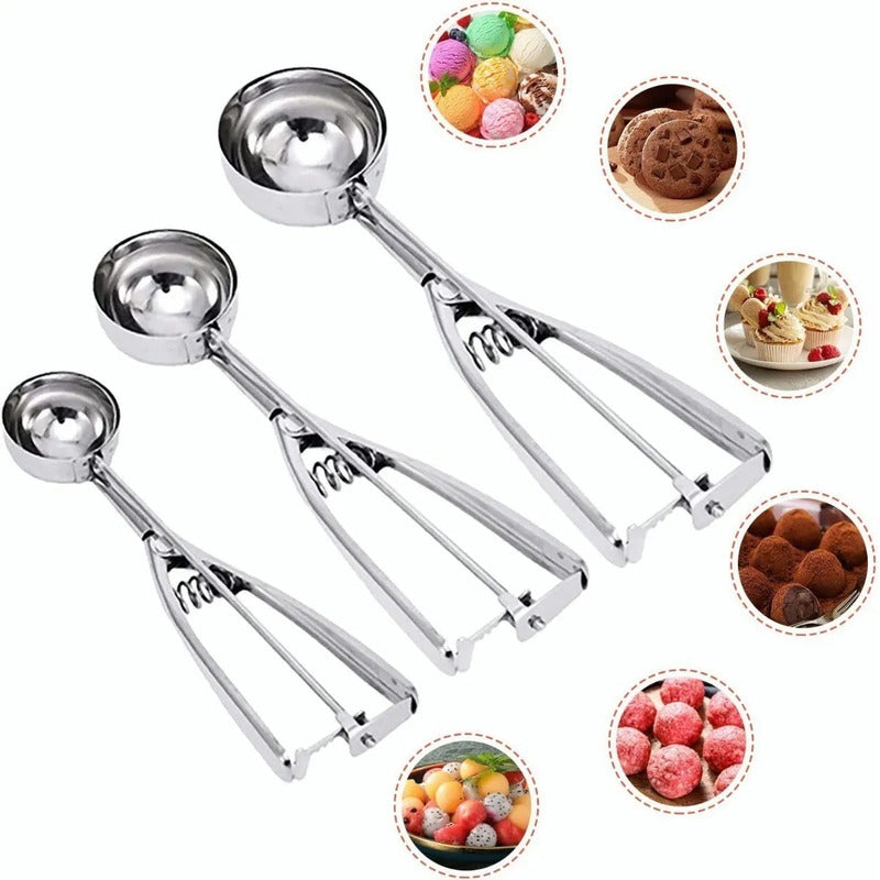 Set De 3 Cucharas Para Helados De (4cm,5cm,6cm)