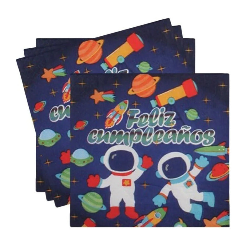 Servilletas De Papel Decoración Cumpleaños Motivo Astronauta