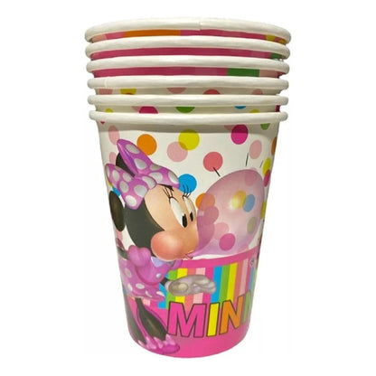 Vasos Cumpleaños Minnie Mouse X 6  Cotillón