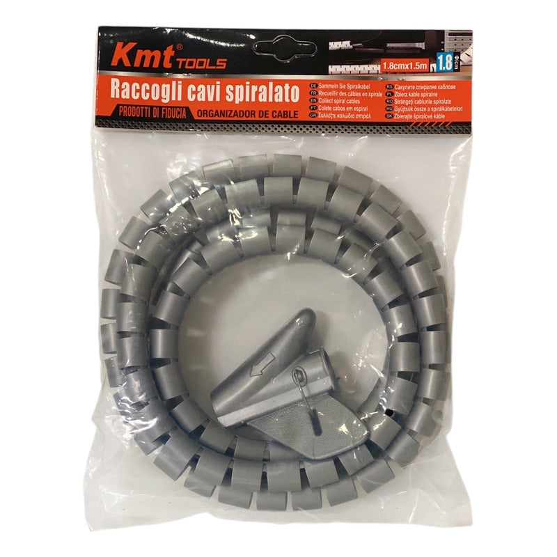 Organizador De Cables En Espiral 1,8cmx1,5mt Negro