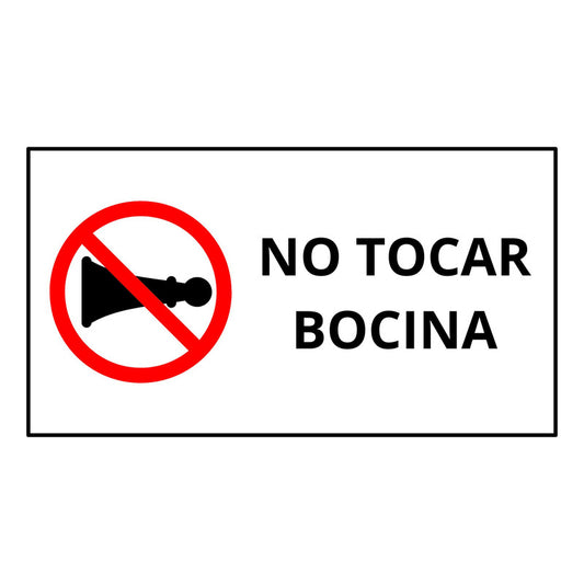 Señaletica No Tocar Bocina Metalica 45*30