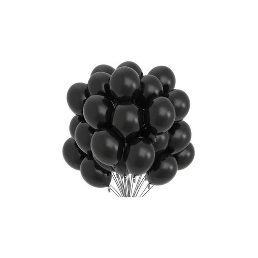 Set De 100 Globos Negros / Medida 23cm