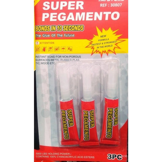 Super Pegamento Adhesivo Instantáneo X3