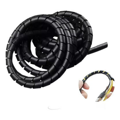 Organizador De Cables En Espiral 1,8cmx1,5mt Negro