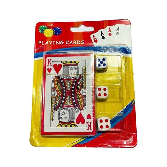 Pack 10 Cartas Cariocas Poker Naipes Ingles + Dados Juego