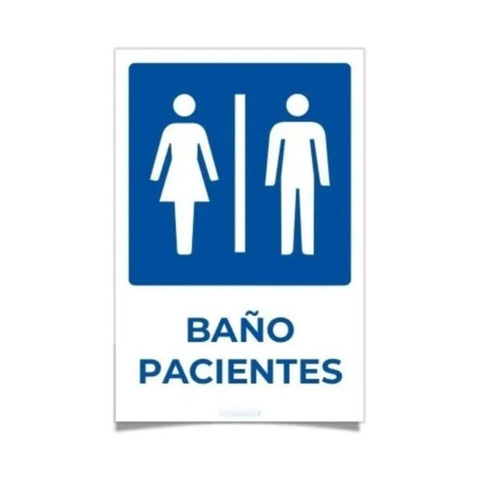 Señalética Baño Pacientes 30x20cm