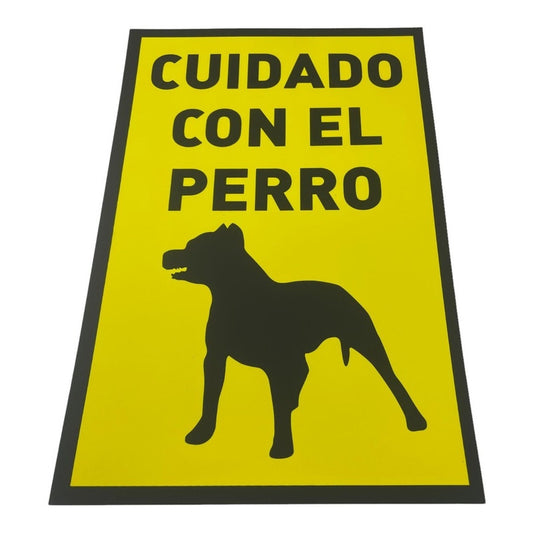 Señalcuidado Con El Perro 30cm X 20cm (adhesivo Semi-rigida)