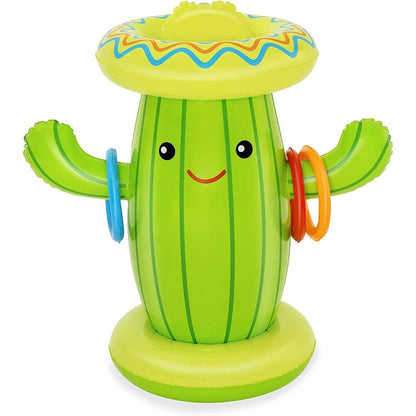 Aspersor Inflable De Cactus Lanzamiento De Anillos