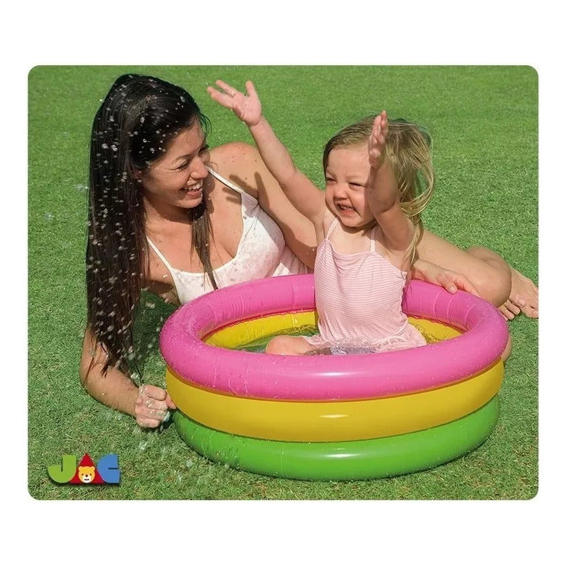 Piscina Inflable Plástico Niño 3 Anillos 61x22cm Verano