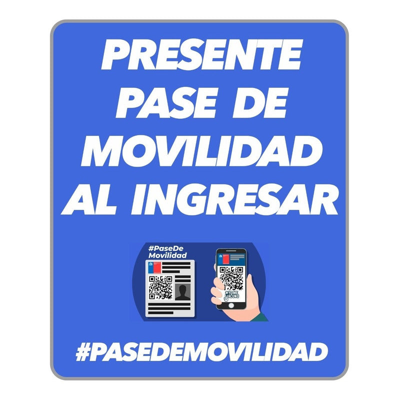 Señáletica Pase De Movilidad Trovicel Rigido (1 Unidad)