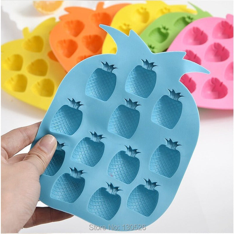 Pack 2 Moldes Para Cubitos De Hielo De Forma De Piña