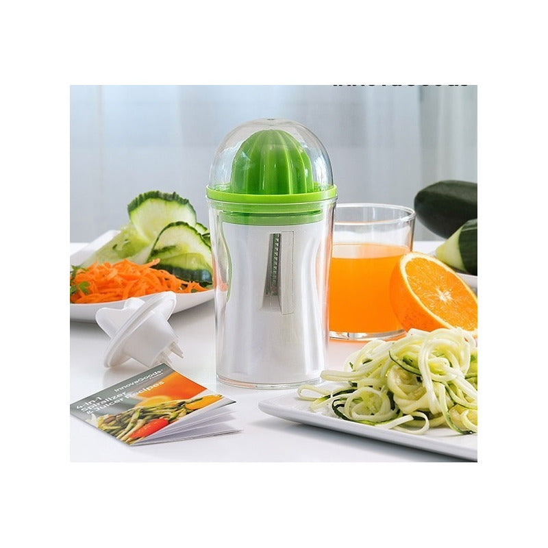 Exprimidor Y Cortador De Verduras 4 En 1 , Capacidad 400ml