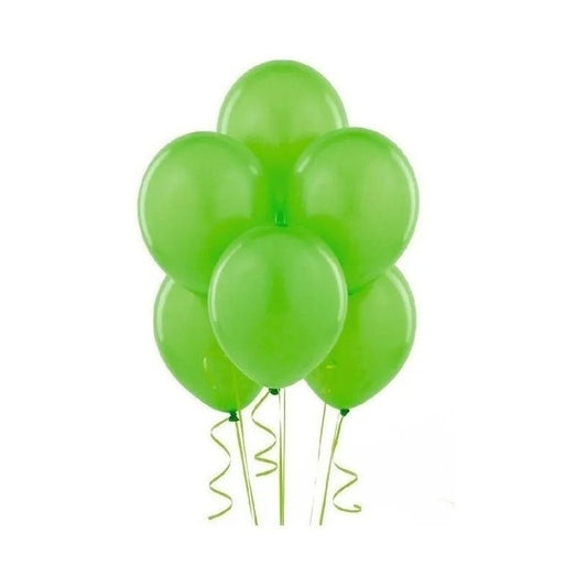 Set De 100 Globos Verde  / Medida 23cm