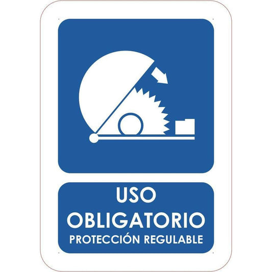 Señaletica Uso Obligatorio Protección Regulable 21x14,8cm