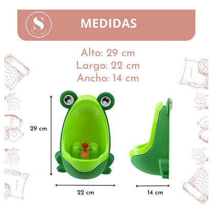 Urinario De Entrenamiento Baby Toilet Frog Color Verde